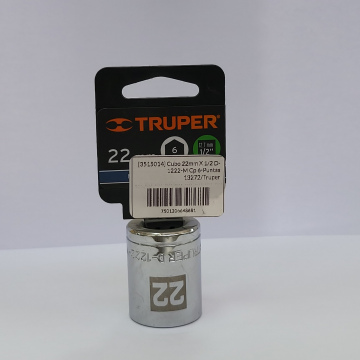 Cubo 22mm X 1/2 D-1222-M Cp 6-Puntas 13272/Truper