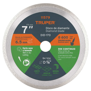 Disco Diamante Rin Continuo 7" Did-170 11579/Truper