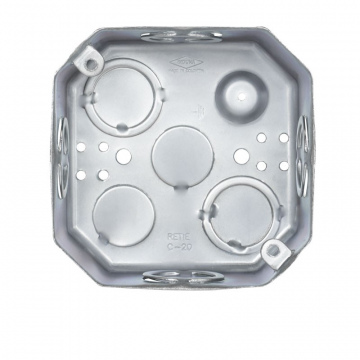 Caja Metalica Octagonal (1/2'-3/4') 0.8 mm Liviana