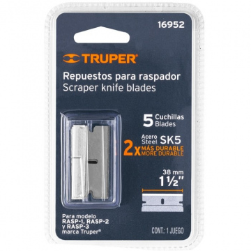 Cuchillas Repuesto P/Navaja 1 1/2" Rep-Scraper 16952 Truper